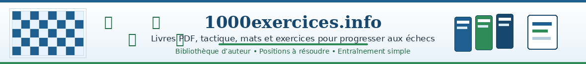 1000exercices.info, livres et exercices d’échecs